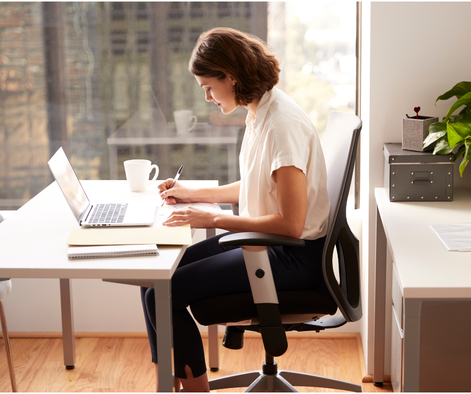 girl at desk