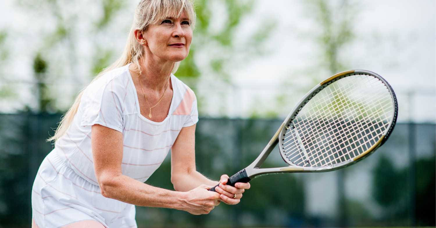 Tennis Player Ready to Swing