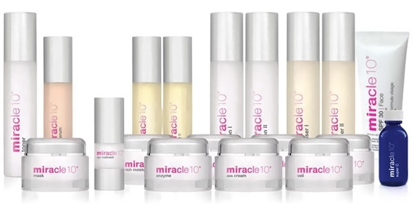 Various bottles of Miracle 10 products
