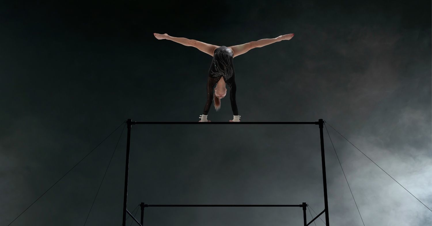 High flying gymnast