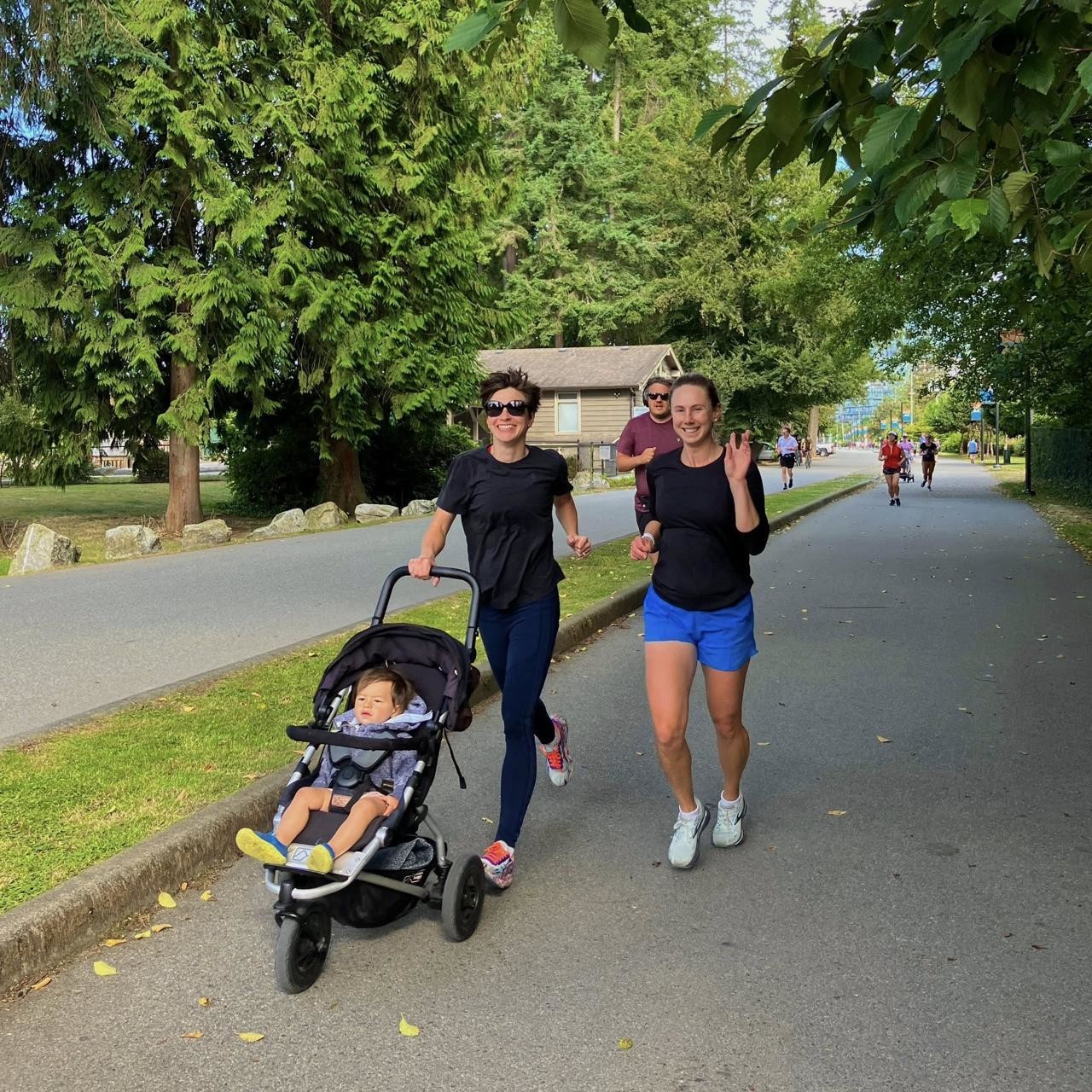 Francesca and Maria from Hollyburn Physiotherapy run the Ambleside Park Run