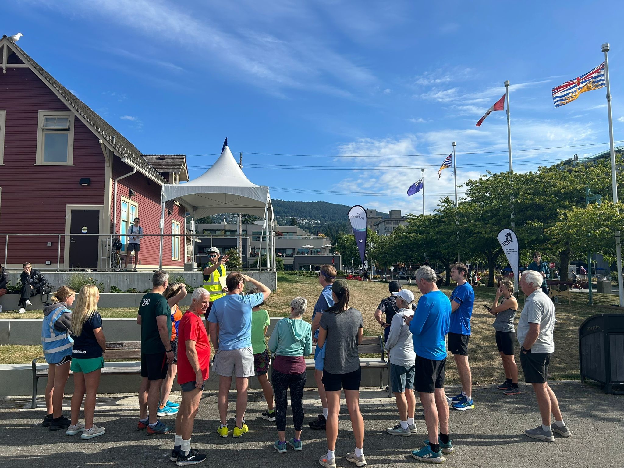 Hollyburn Physiotherapy at Ambleside Park Run outside the Ferry Building Art Gallery