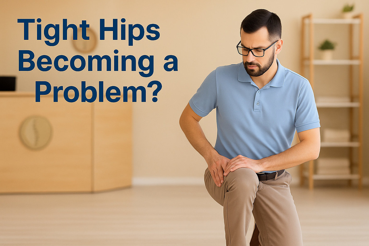 Chiropractor in Waukee demonstrating hip stretch for hip pain relief—Core Chiropractic offers expert treatment for tight hips, hip flexor pain, and glute activation in Waukee, West Des Moines, Clive, and Urbandale, IA.