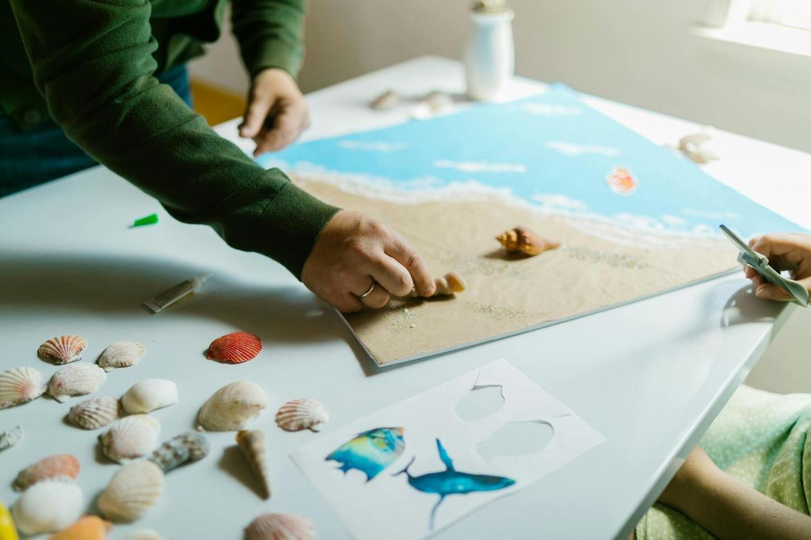 Creating a summer memories collage for self-expression and grounding