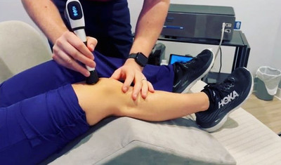 shockwave therapy to a knee