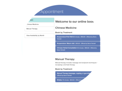 Link to: https://sierratarinelliacupuncture.janeapp.com/