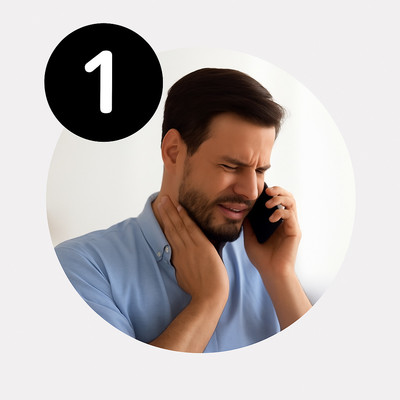 Neck Pain While Talking on the Phone | Chiropractic Relief at Benaway Chiropractic