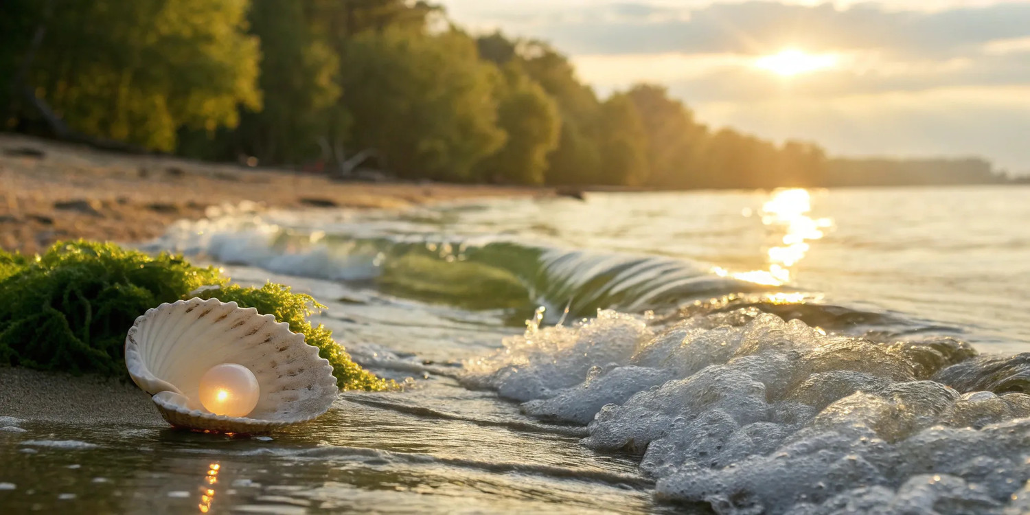 A pearl in a seashell representing exosome therapy for arthritis and joint health.