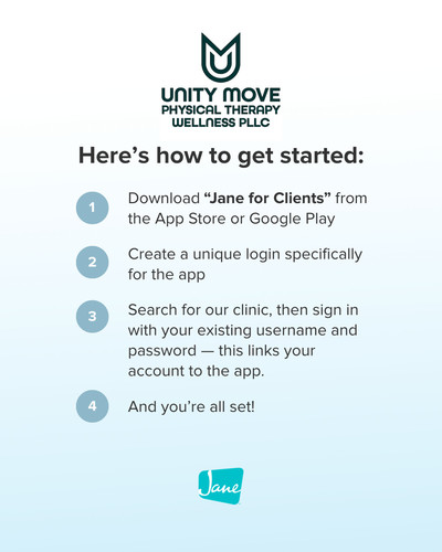 Link to: https://unitymovept.janeapp.com/