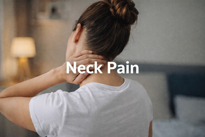 a person with neck pain