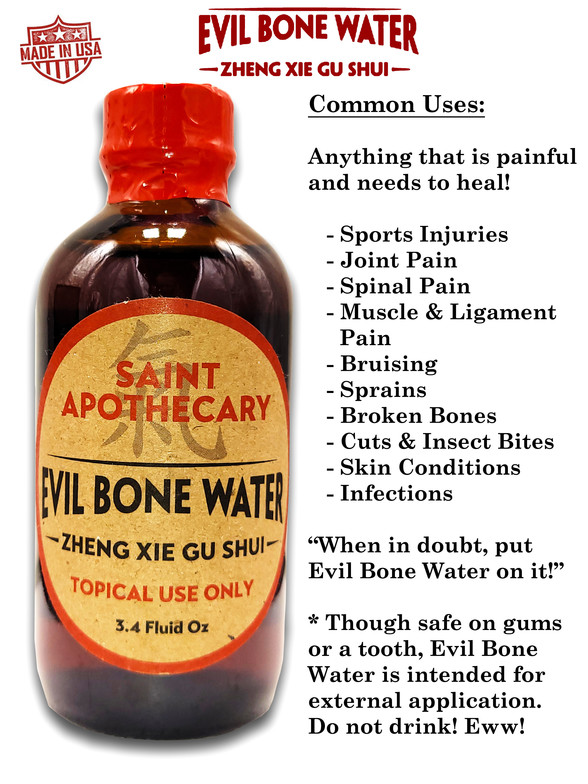 Evil Bone Water, Die Da Jiu, Pain Relief, Topical, TCM, Ancient Formula, Imperial Quality Herbs, Natural, Holistic, Sacred Patterns Acupuncture, Albuquerque, NM, Dr. Andrew Moser, DOM, MBA