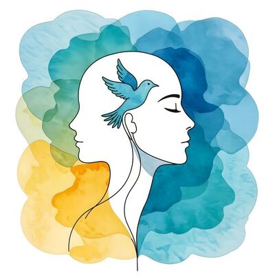 Illustration of an anxious mind representing anxiety and OCD therapy in Ontario