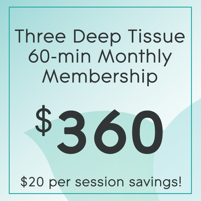 Deep Tissue 60 min massage membership