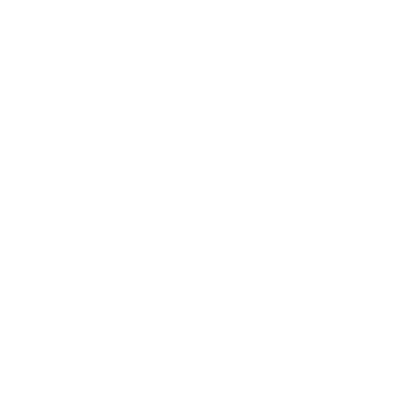 White closed hands icon on a transparent background