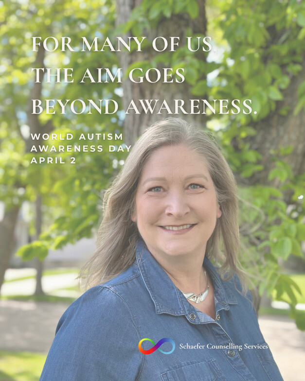 Annika Schaefer, St. Albert Counselling Therapist, nature-based portrait for World Autism Awareness Day.