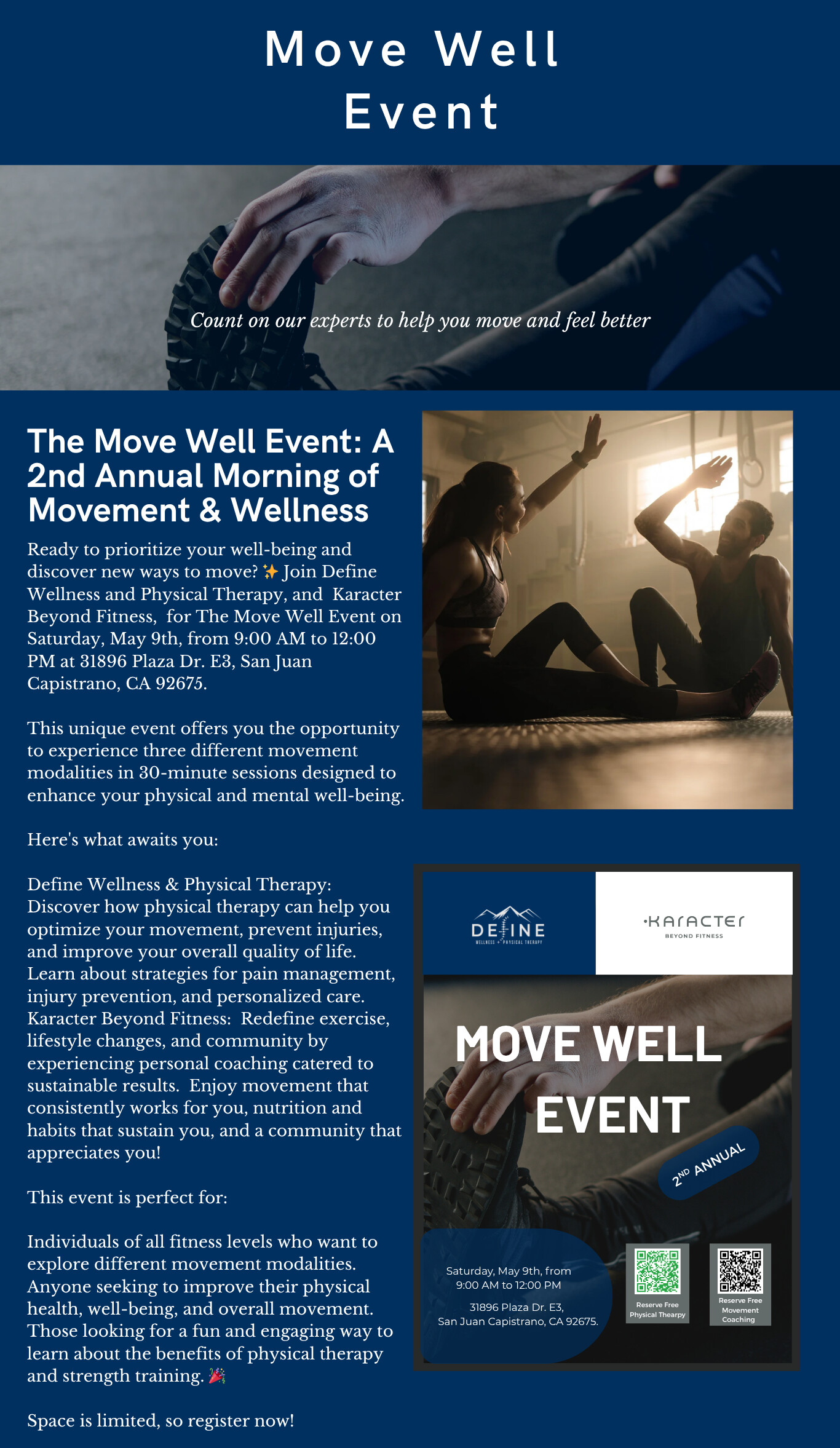 A Move well landing page 2026 