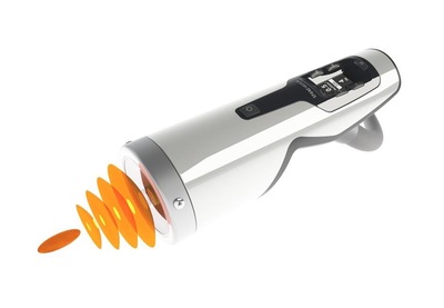 Focused shockwave therapy device used at Integro Sports + Rehabilitation for targeted pain relief.