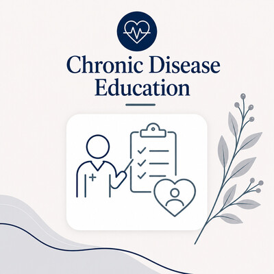 Private nursing support for chronic disease education and self-management, helping individuals understand and manage ongoing health conditions with confidence.