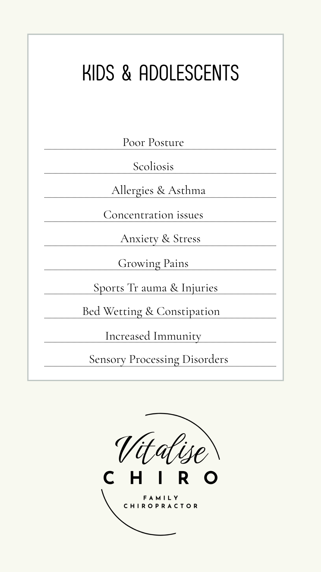 Kids and Adolescents