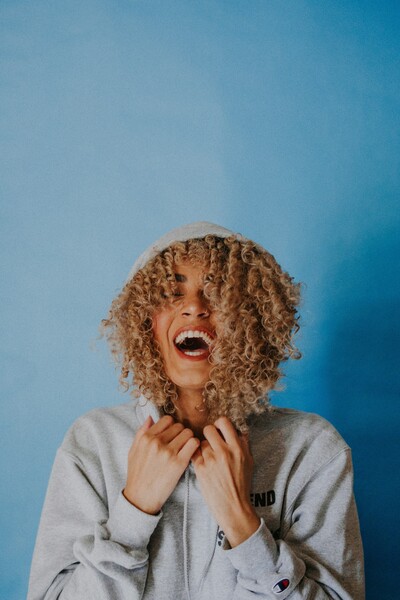 image of happy laughing woman