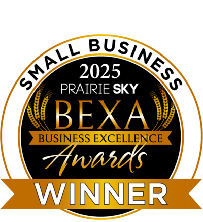 Prairie Sky Business Excellence Award Winning Badge for 2025 Small Business..