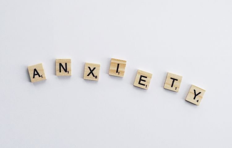 letter tiles spelling anxiety