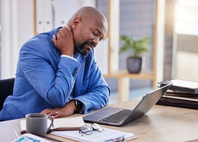 Man with neck pain