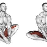 Anatomical illustration of a man performing mobility exercises to improve flexibility and decrease muscle guarding.
