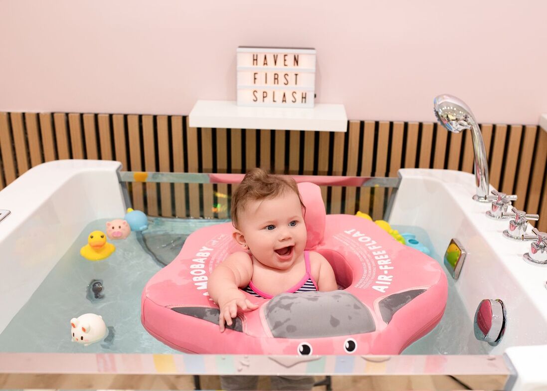 Infant hydrotherapy at Dolphin Dive Baby Spa in London, Ontario