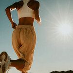 woman running in sunset