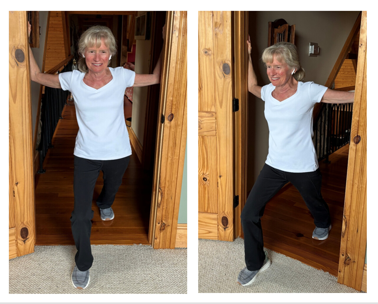 Front and side doorway lunge