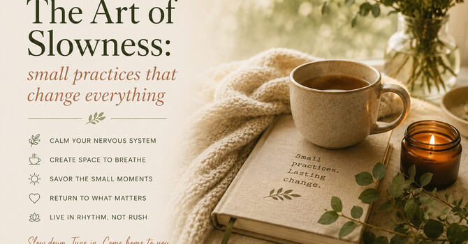 The art of slowness: small practices that change everything
