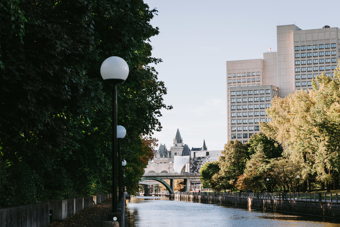The Rideau Canal in the summer