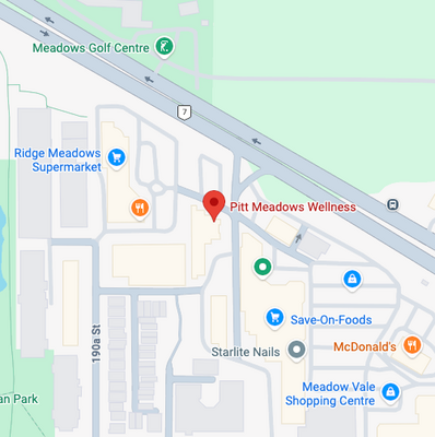 Map to Pitt Meadows Wellness in Pitt Meadows, BC