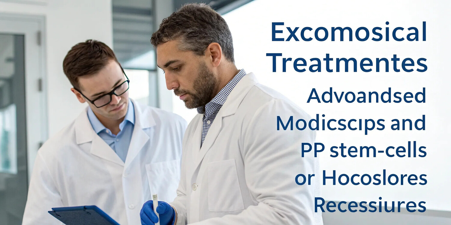 Doctors discussing exosome, PRP, and stem cell treatments for a professional athlete's injury.
