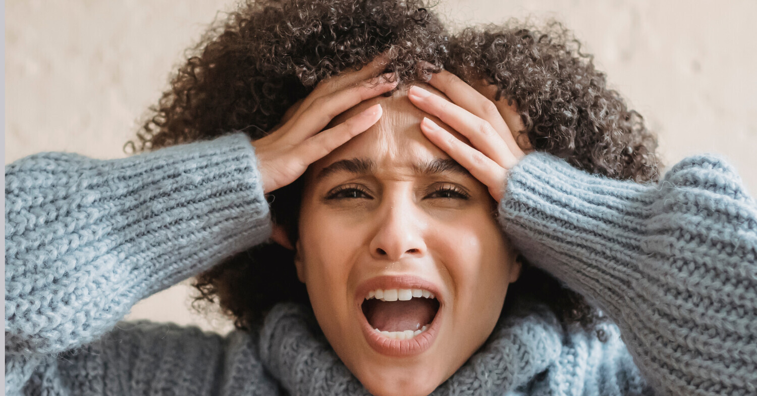 Woman emotionally upset