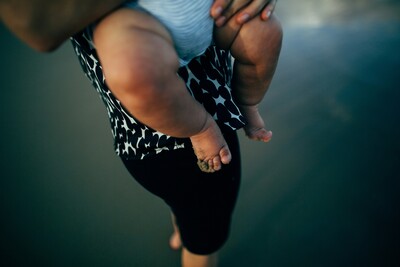 Woman holding baby