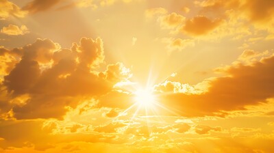 bright sun illuminating entire sky