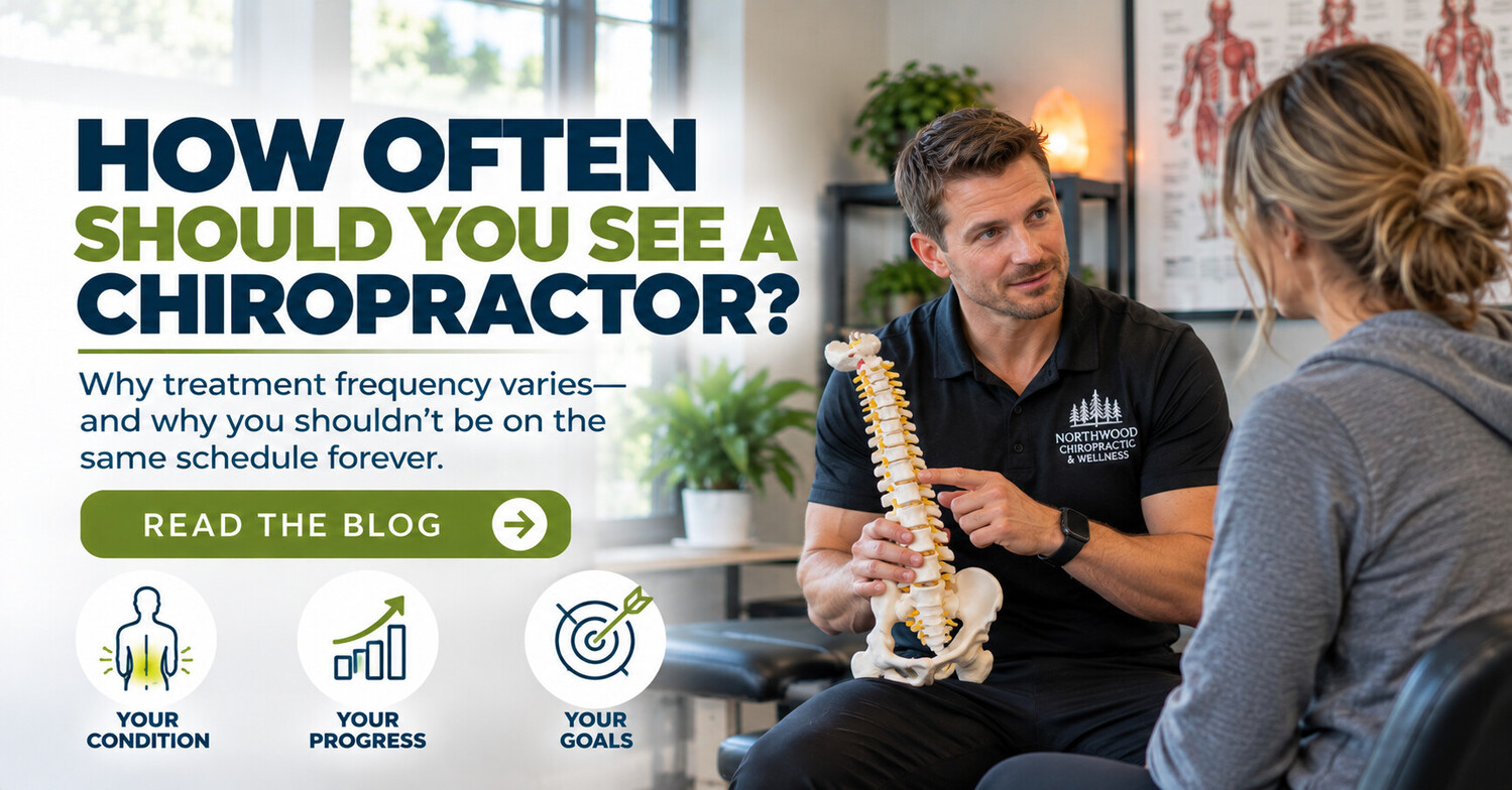 Chiropractor discussing an individualized treatment plan and visit frequency with a patient