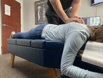 Chiropractic adjustment being performed on a patient at Northwood Chiropractic & Wellness