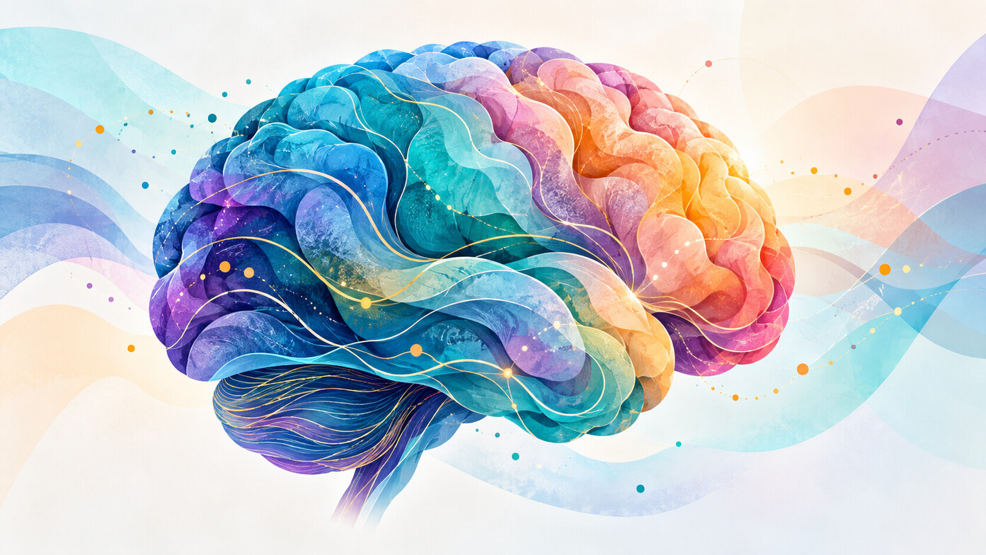 Colorful brain depicting EMDR therapy