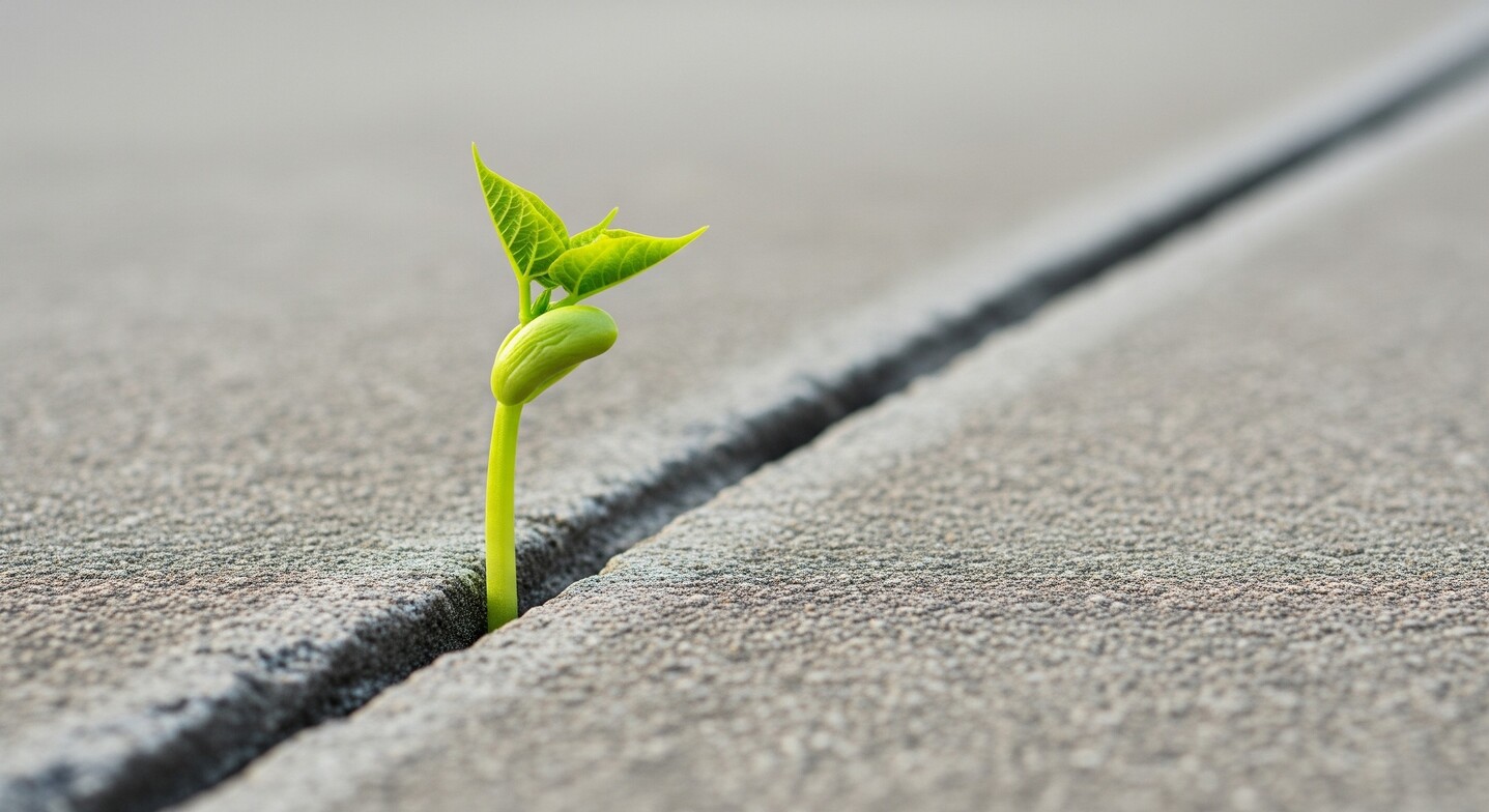 Sidewalk, plant, Growth, resilience 