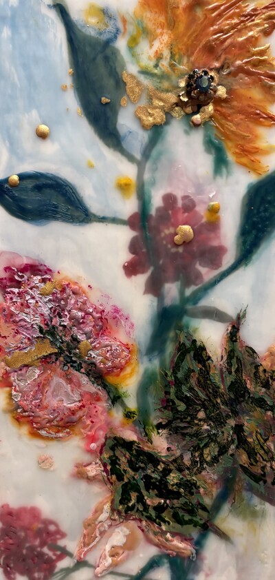Embellished • 12 x 6 • Encaustic