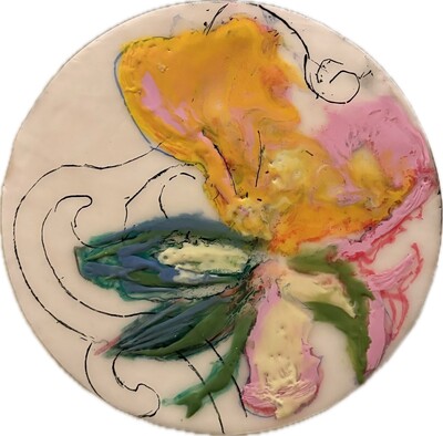 Wander • 6 x 6 • Encaustic